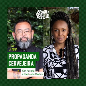 Propaganda cervejeira com Ken Fujioka e Raphaella Martins