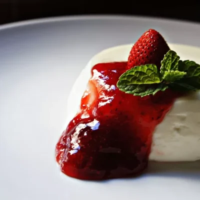 Panna Cotta com Calda de Frutas Vermelhas e Cerveja